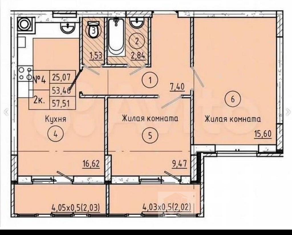 Продажа 2-комнатной квартиры, Батайск, Талалихина Авиагородок