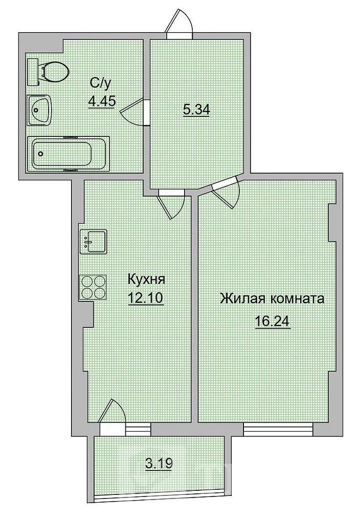 однокомнатная новостройкаНагибина, район Фото 1