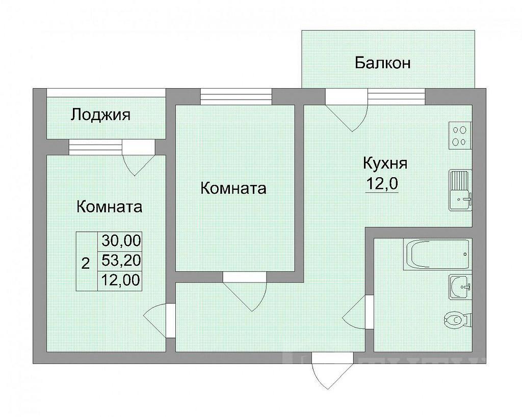 двухкомнатная квартираСуворовский, район Петренко Фото 29