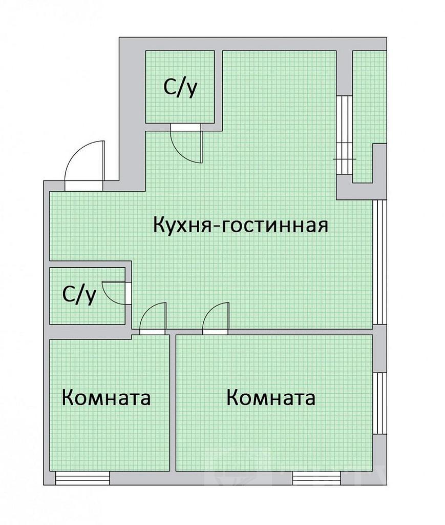 трехкомнатная квартира Центр, район  Фото 28