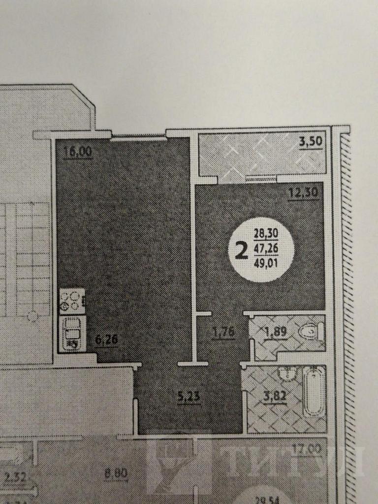 двухкомнатная квартираСуворовский, район  Фото 12