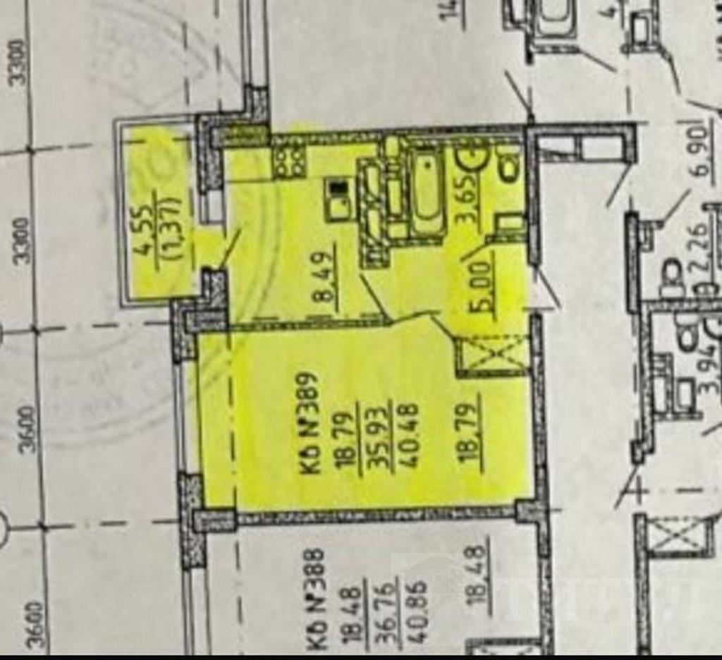 однокомнатная квартира, район  Фото 7