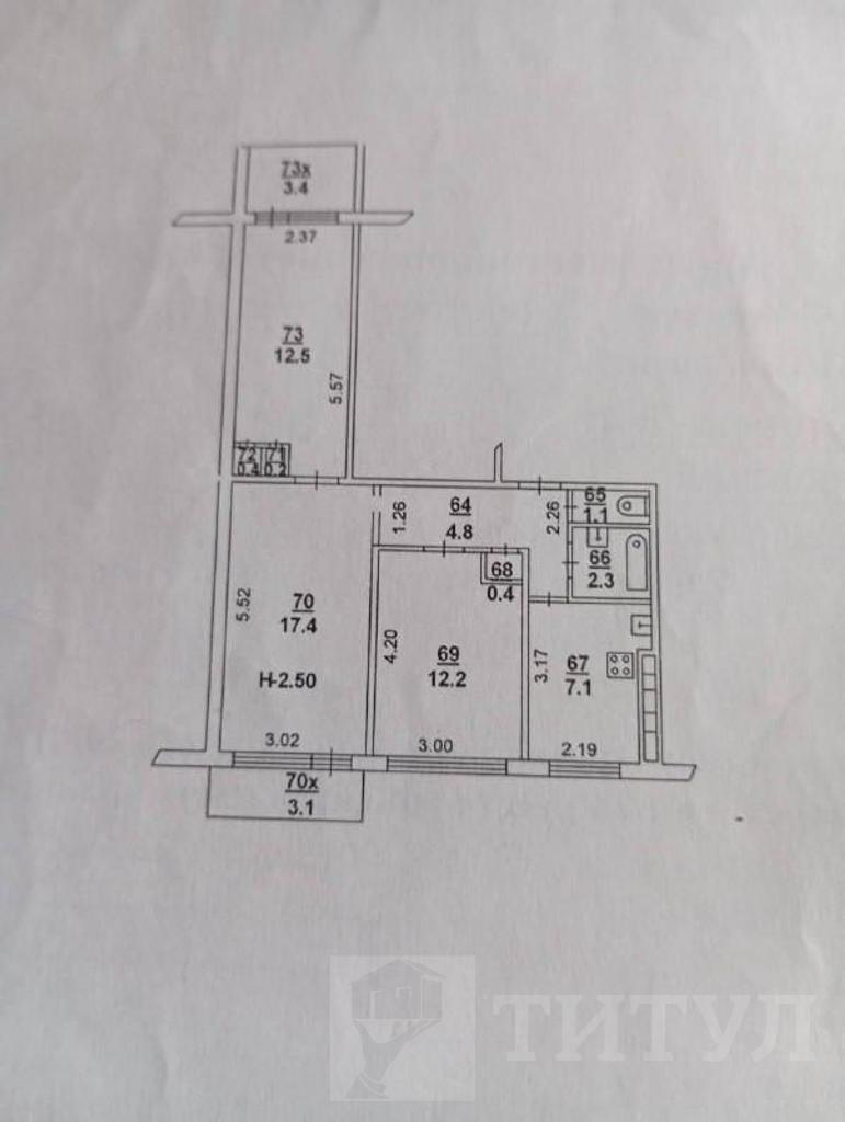 трехкомнатная квартира Центр, район  Фото 11