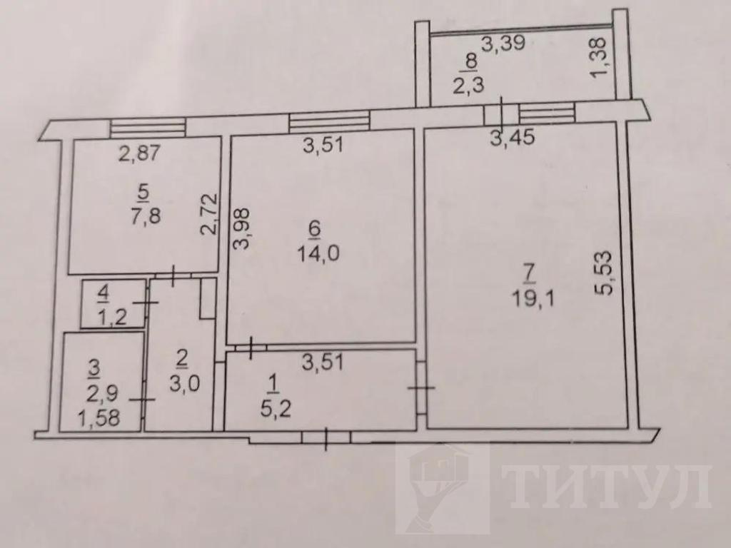 двухкомнатная квартираг.Батайск, район  Фото 15