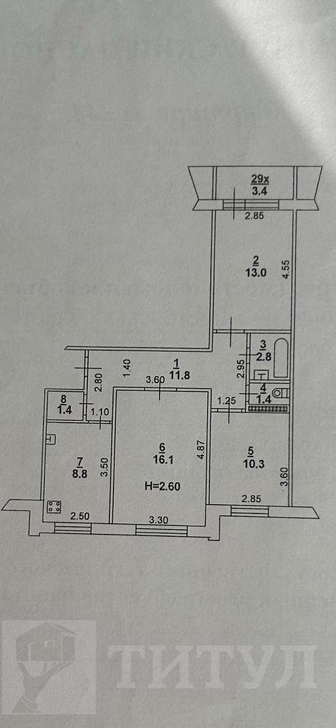 трехкомнатная квартираСЖМ, район  Фото 17