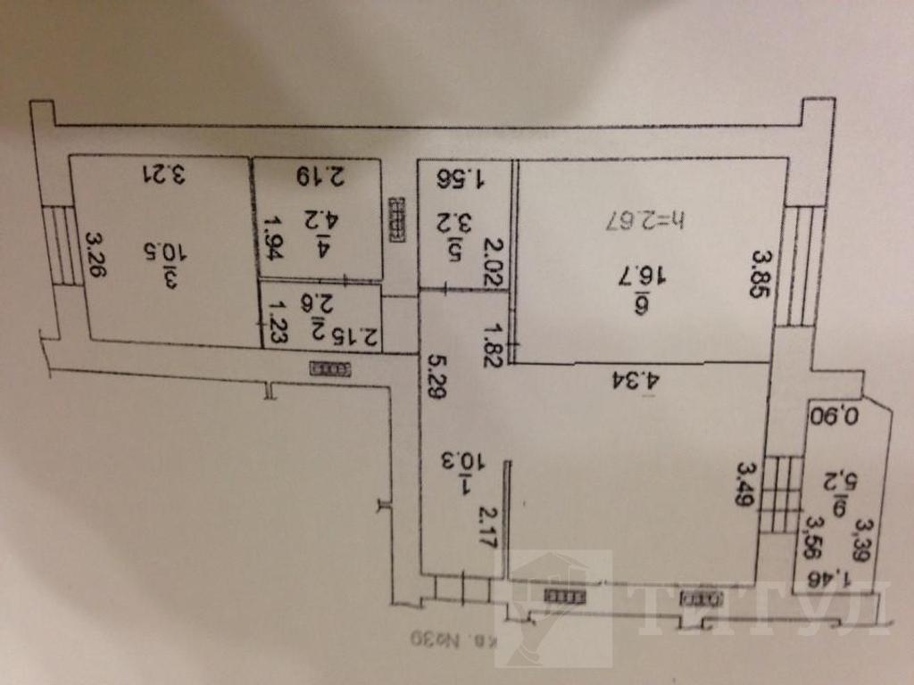 двухкомнатная квартира, район  Фото 19