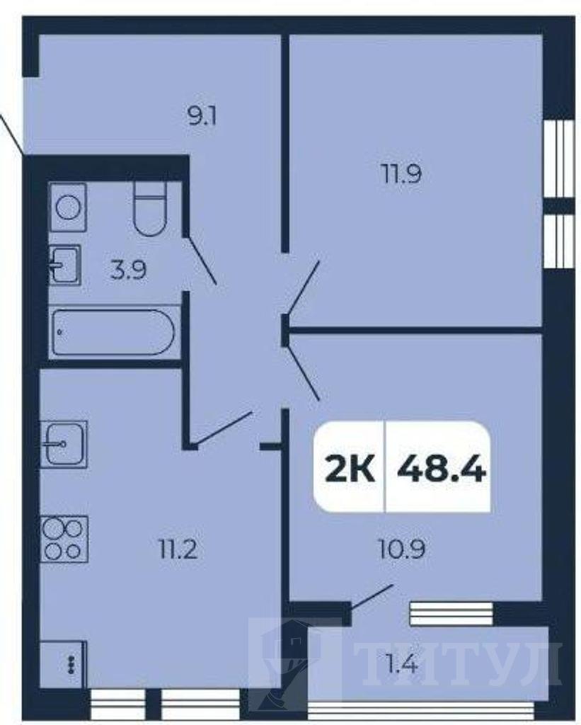 двухкомнатная квартираТемерник, район Фото 2