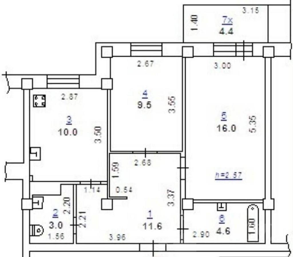 двухкомнатная квартираТемерник, район  Фото 10