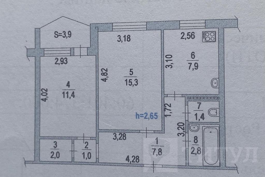 двухкомнатная квартираБолгарстрой, район Фото 15