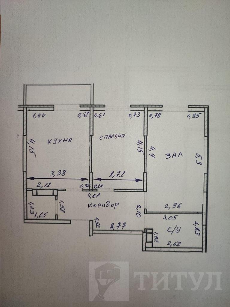 двухкомнатная квартира, район Фото 16