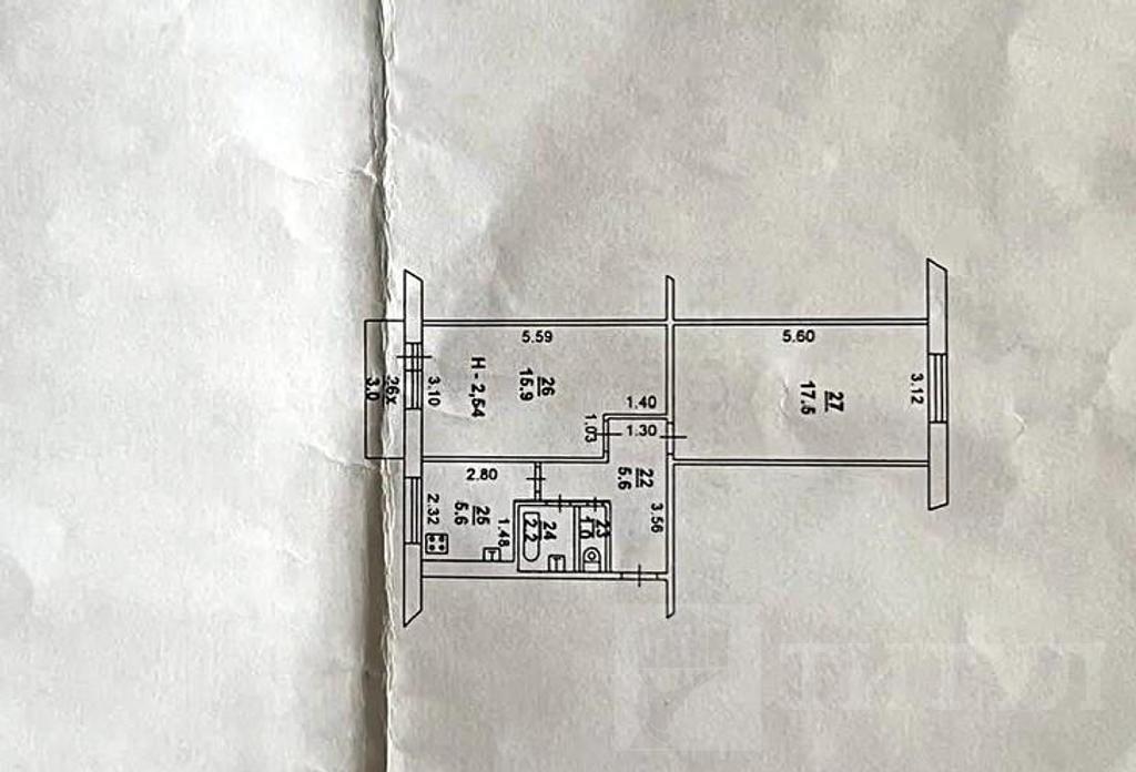 двухкомнатная квартира, район Фото 14