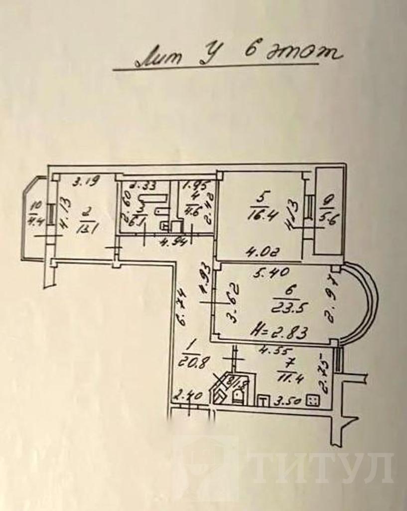 трехкомнатная квартира, район  Фото 27