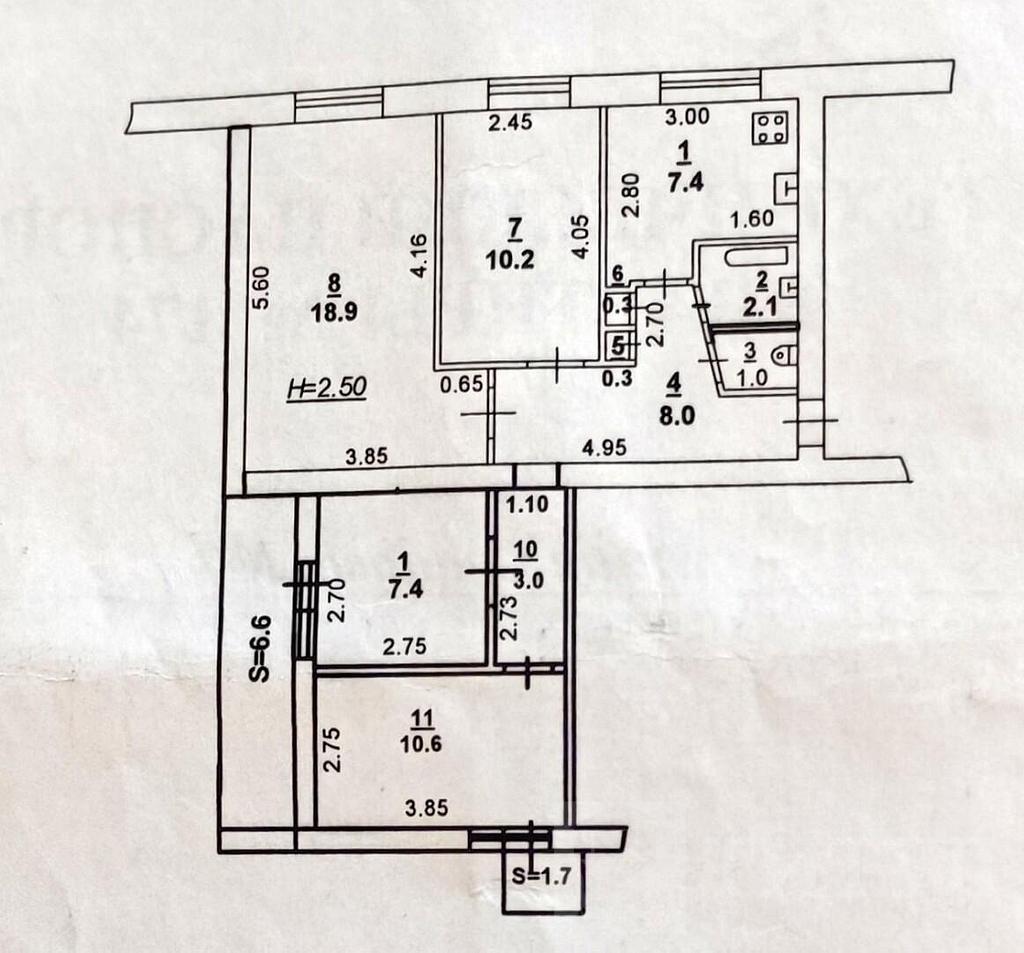 четырехкомнатная квартираВоенвед, район  Фото 34