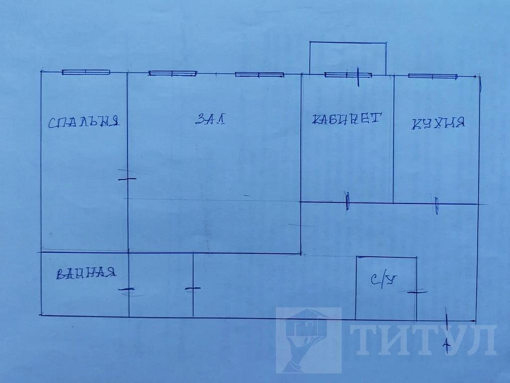 трехкомнатная квартира, район Фото 19